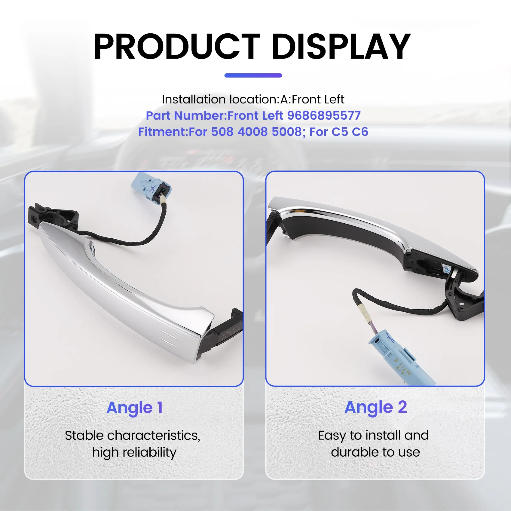 

Exterior Door Handles For 508 4008 5008 Citroen C5 C6 Inductive Door Handle