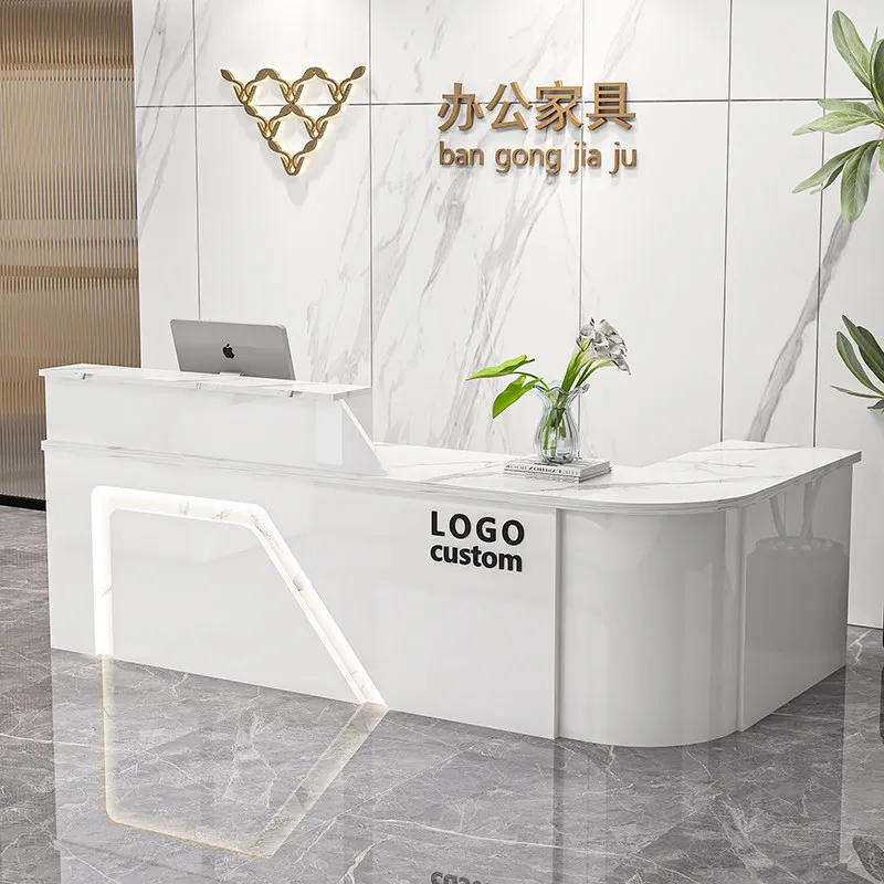 

Luxury Executive Reception Desks Aesthetic Save Space Decoration Reception Desks Vintage Mostrador De Tienda Salon Furniture