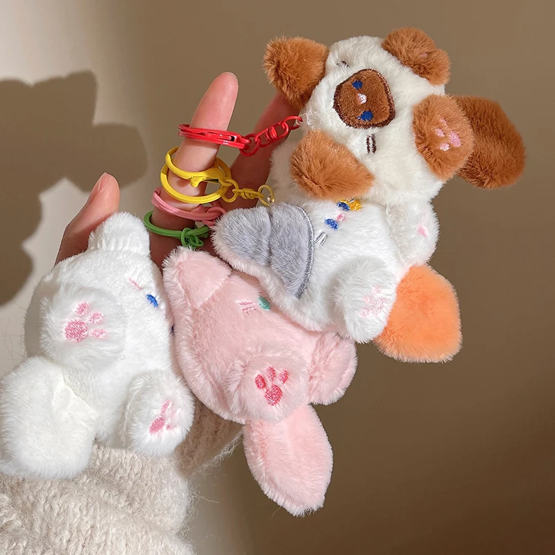 Nuevo lindo muñeco de gato de peluche colgante chica mochila muñeca colgante pareja bolso llavero regalo decorativo