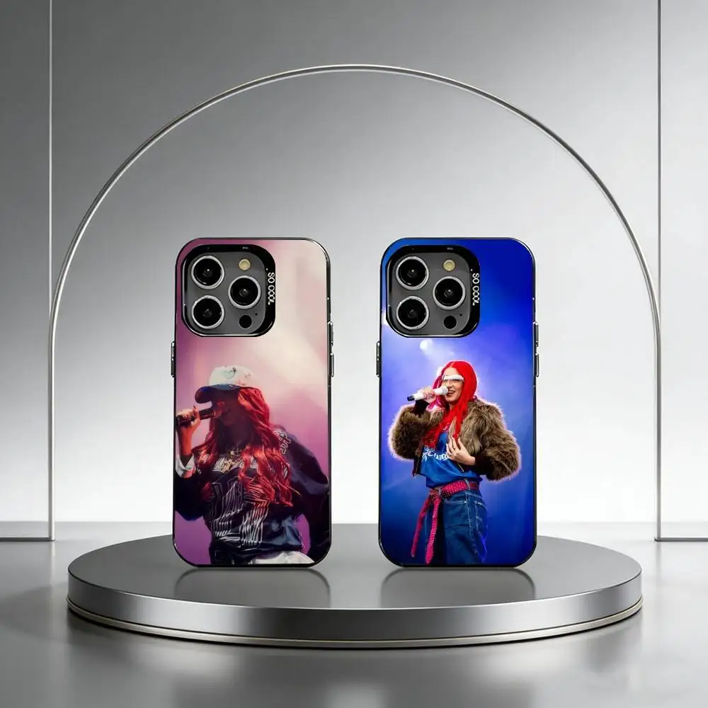 

Singer D-De La R-Rose Phone Case For iPhone 17,16,15,14,13,12,11 Plus,Pro Max,XS,Colored Silver Plated Inside Cover