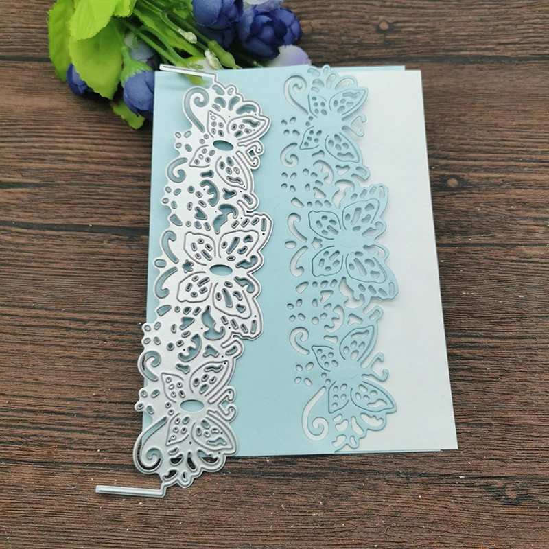 AOKEDIY lace butterfly border craft Metal Cutting Dies Stencils For DIY Scrapbooking Decorative Embossing Handcraft Template