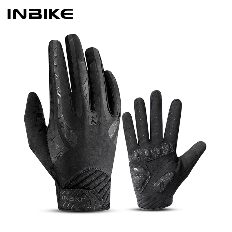 

Распродажа INBIKE! Велосипедные перчатки с полным пальцем, мягкие красочные светоотражающие перчатки для шоссейного велосипеда, нескользящие велосипедные перчатки с сенсорным экраном