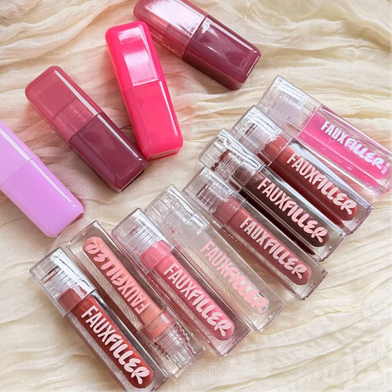 Hot Beauty Lip Gloss Filter Soft Glow Liquid Blush Shiny Lip Gloss Blusher Lipstick Cotton Candy Bubblegum Concealer Cosmetics