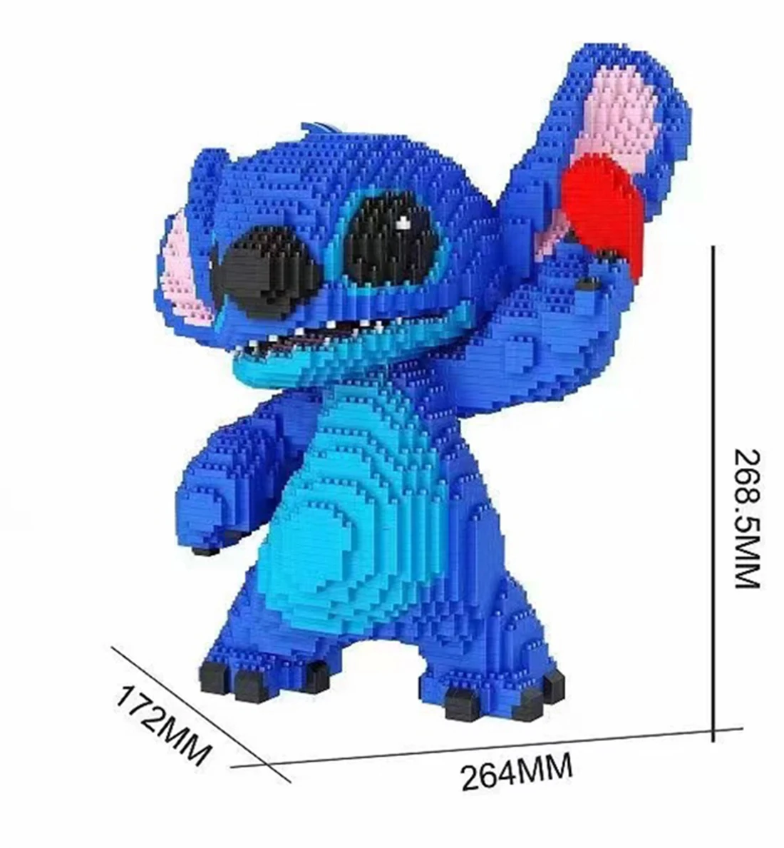 Bloques de construcción de Disney Stitch para niños, juguete de ladrillos para armar figuras de Lilo & Stitch, modelo 3D, ideal para regalo, incluye