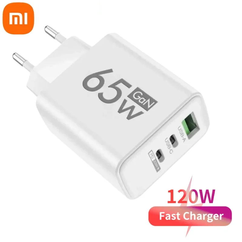 Xiaomi 120W Fast Charger EU US Power Adapter GaN Cargador HyperCharge Mi 14 Ultra 13 12 Pro Redmi 13 Black Shark 5 Type C Cable