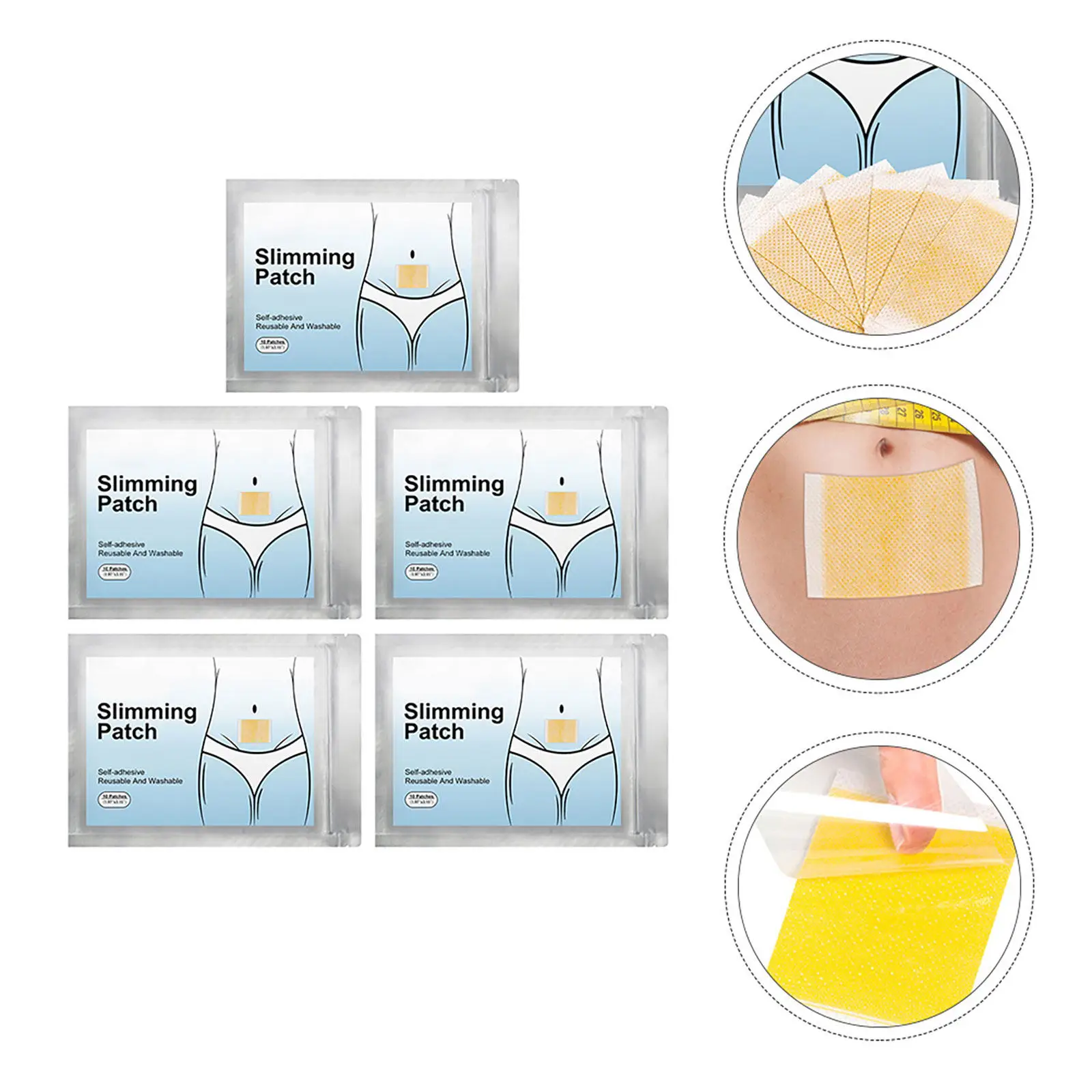 

50 шт. пластырей для похудения живота, безопасные и эффективные наклейки для сжигания жира, быстрое снижение веса для женщин