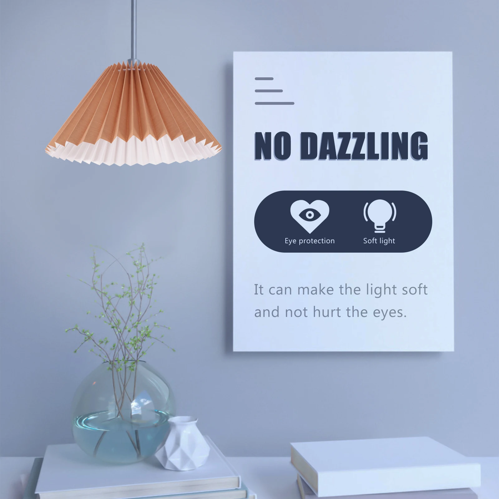 

Pleated Lampshade Lamp Cover Shade for Bedroom Khaki Ceiling Lamp Shade Small Modern Fabric Lampshade Ceiling Light Cover