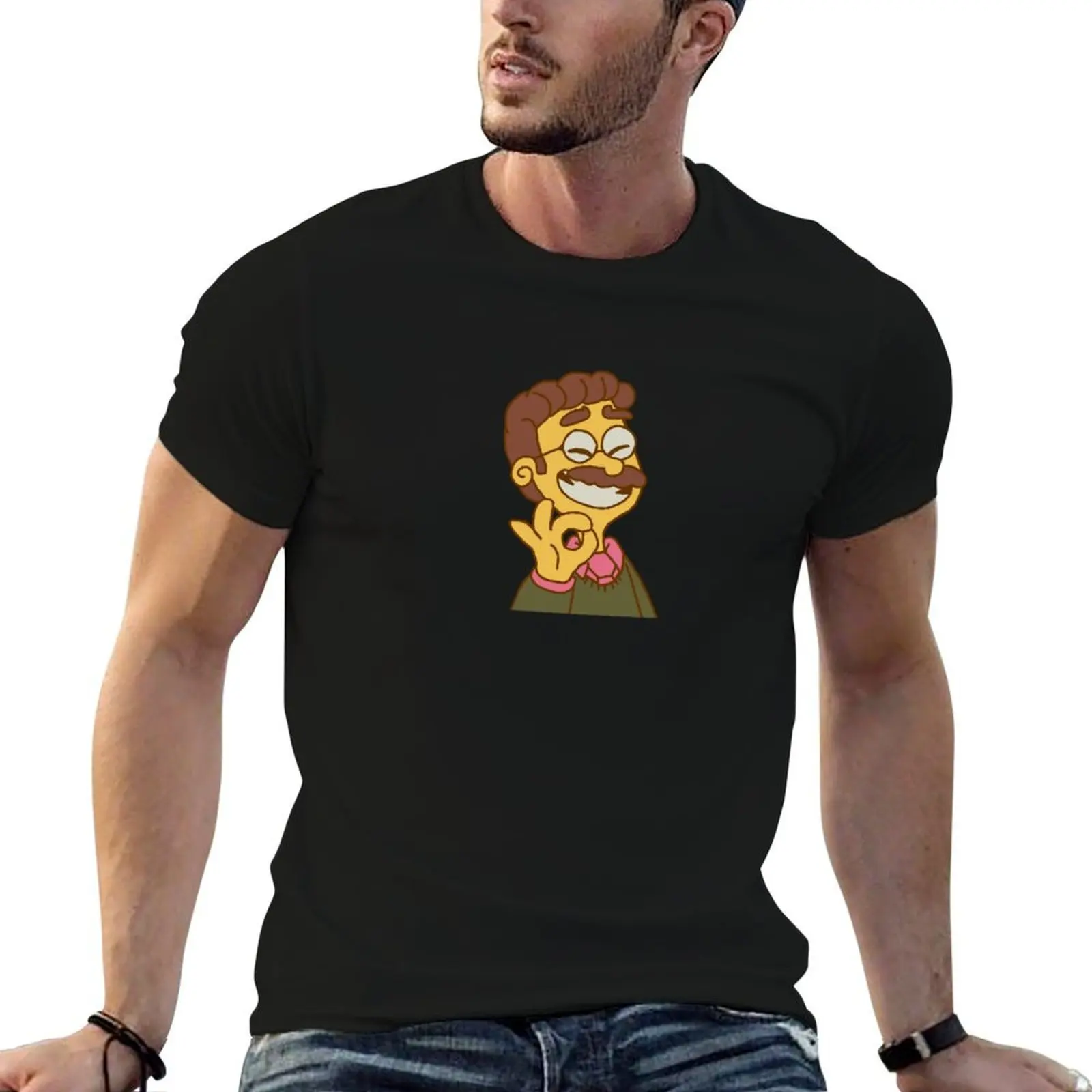 

swaggy flanders T-Shirt t shirt men 100% cotton luxury brand t shirts cotton 100% T-Shirt
