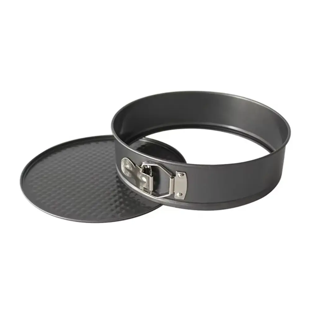 Molde para hornear de acero al carbono, antiadherente, a prueba de fugas, con fondo extraíble, para el hogar, cocina y panadería, 12/16/20/24/28cm, 1 ud.