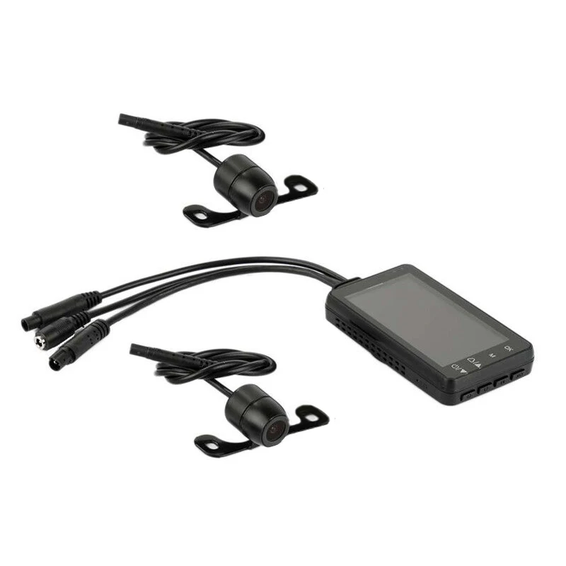 

Black 5.0MP IP65 Waterproof Motorcycle 3" LCD Dual Action Lens DVR Logger Camera Video Recorder