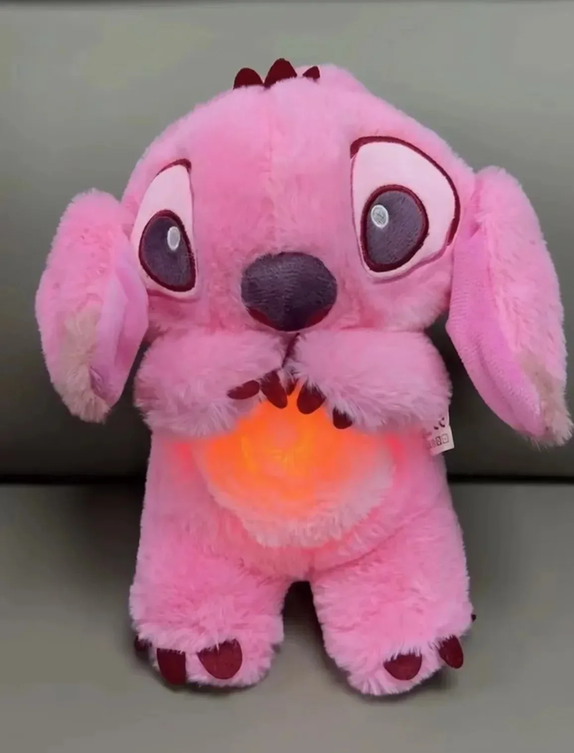 Neue Stich Plüsch Puppe Atem Kind Peluche Lilo & Stitch Kawaii Beruhigt Spielzeug Anime Baby Musik Licht Schlaf Spielzeug Modell kind Geschenk