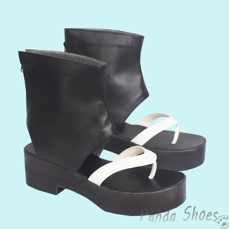 Genshinimpact Kaedehara Kazuha Cosplay Shoes Anime Game Cos Clogs Boots Black Cosplay Costume Prop Shoes for Halloween Party