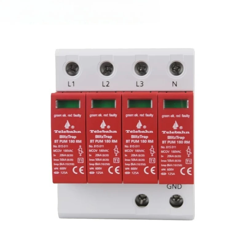120V/208V AC Surge Suppressor 20-50kA Surge Protective Device SPD Surge Protector for 3 Phase Wye/4W+G