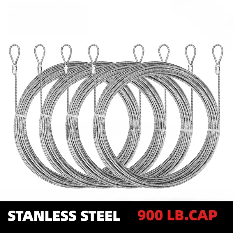 2M 304 Stainless Steel Wire Canopy Rope Fishing Lifting Cable Clothesline Diameter 2mm Shade Sail Awning Rustproof Kit