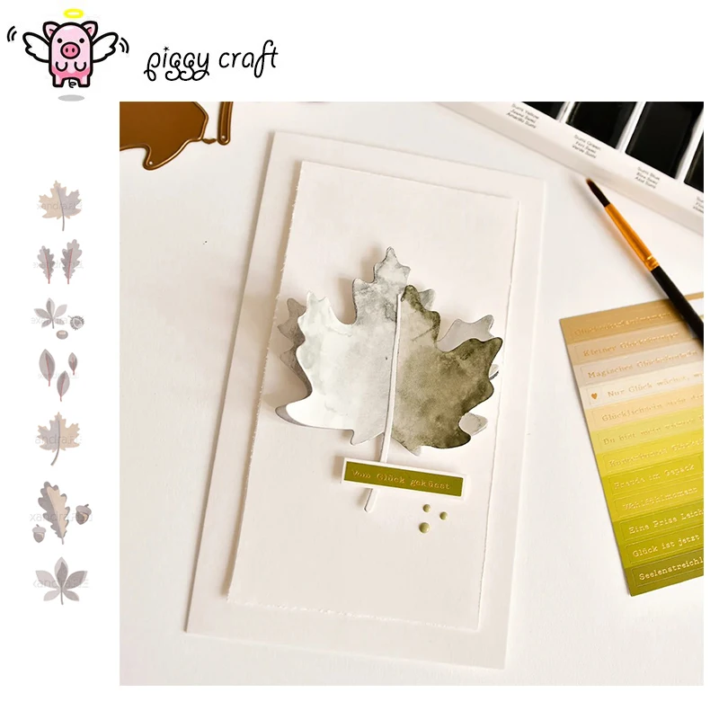 Piggy Craft Metall-Stanzformen, verschiedene Blatt-Serien, Scrapbook-Papier, Bastelmesser, Schablone, Stanzwerkzeug