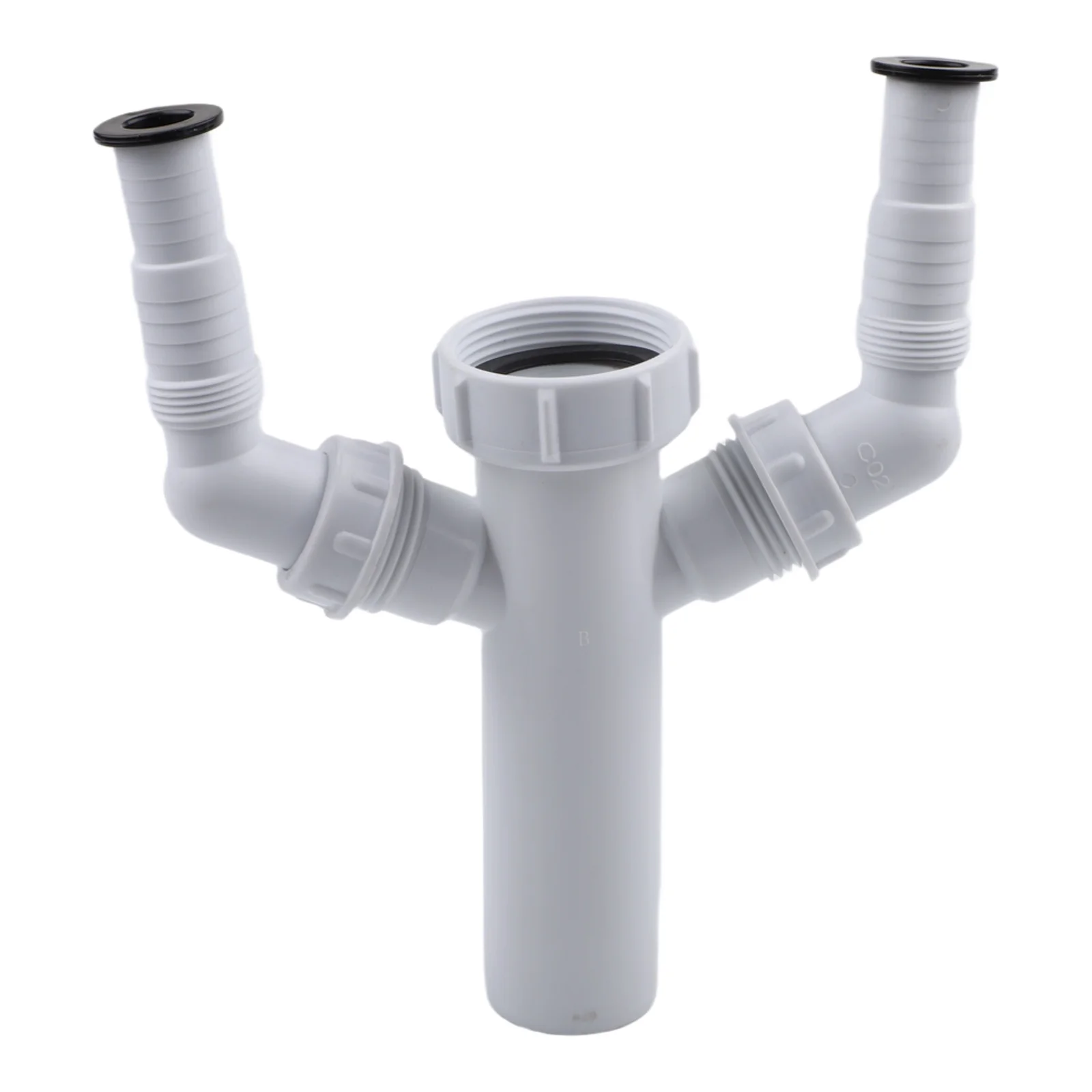 Home Appliance Connection Dishwasher Sink Trap Double Outlet Trap Dual Connection Waste Trap Cleaner High Flow Rate