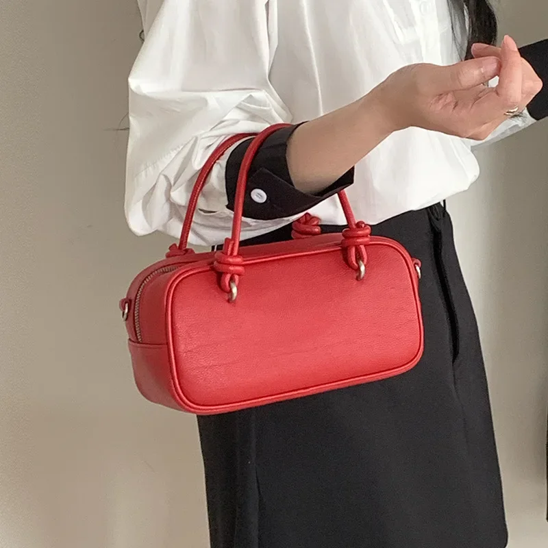 

Ladies Retro Fashion Crossbody Bags Women Cow Genuine Leather Shoulder Boston Bag Female Soft Natural Cowhide Durable Handbags