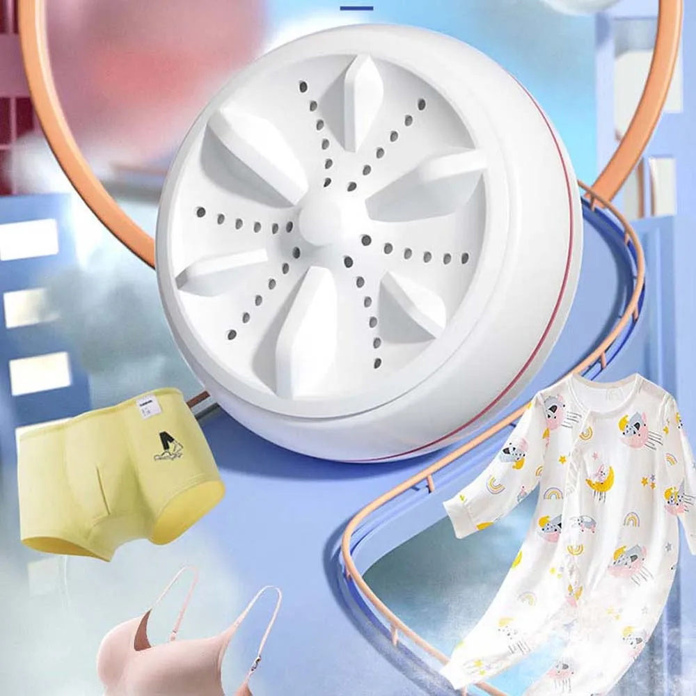 Portable Washing Machine Mini Turbine Washer Machine with USB Deep Cleaning of Underwear  Baby Clothes and Small Clothes