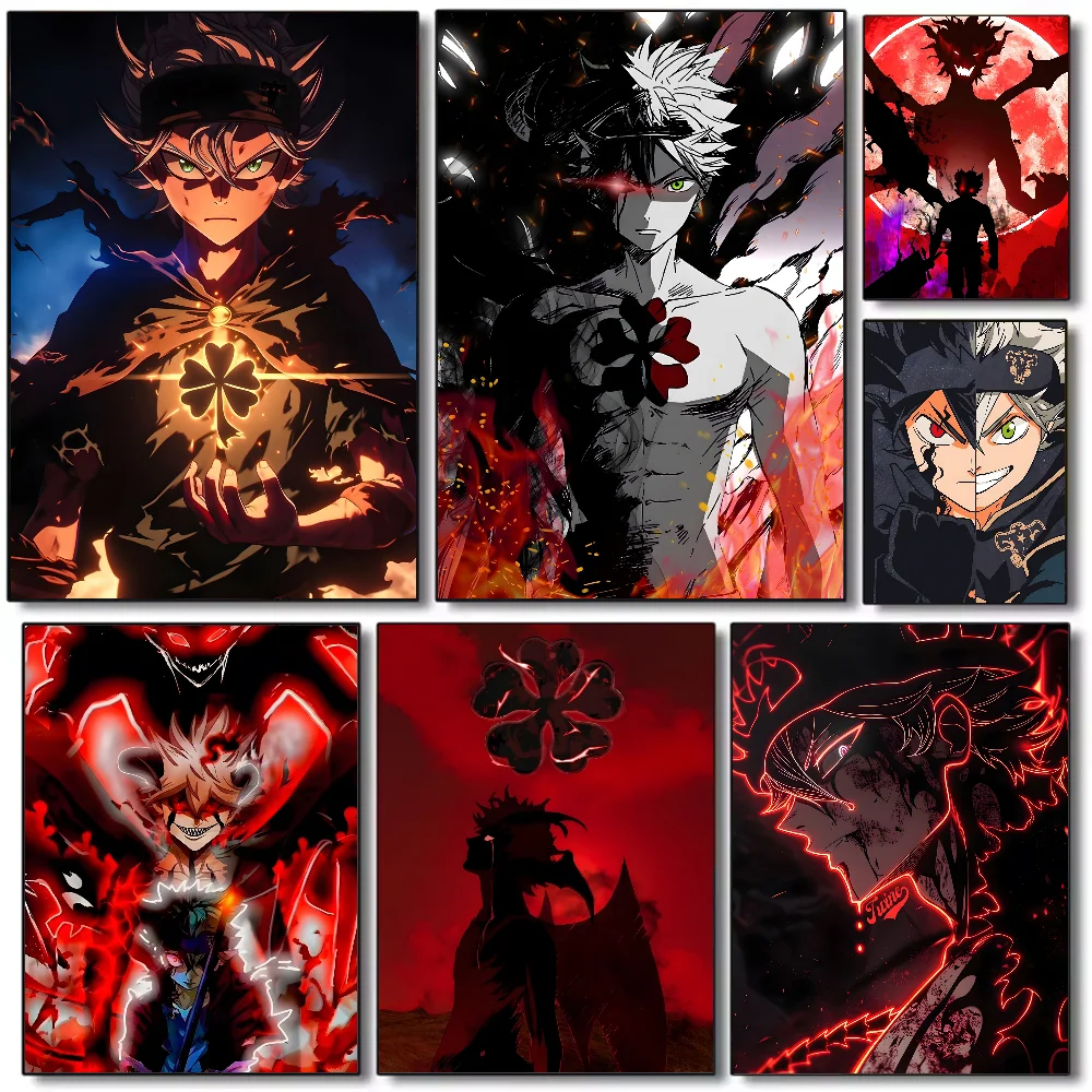 

Anime Black Clover Poster HD art sticky wall waterproof home living room bedroom bar aesthetic decoration