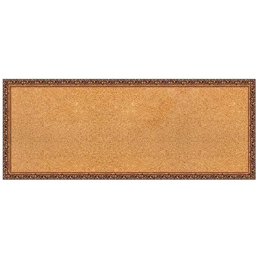 

Натуральная пробковая доска для стен 16x40, доска для заметок с бронзовой рамкой, средняя пробковая доска для офиса и дома, традиционный декор для организации пространства