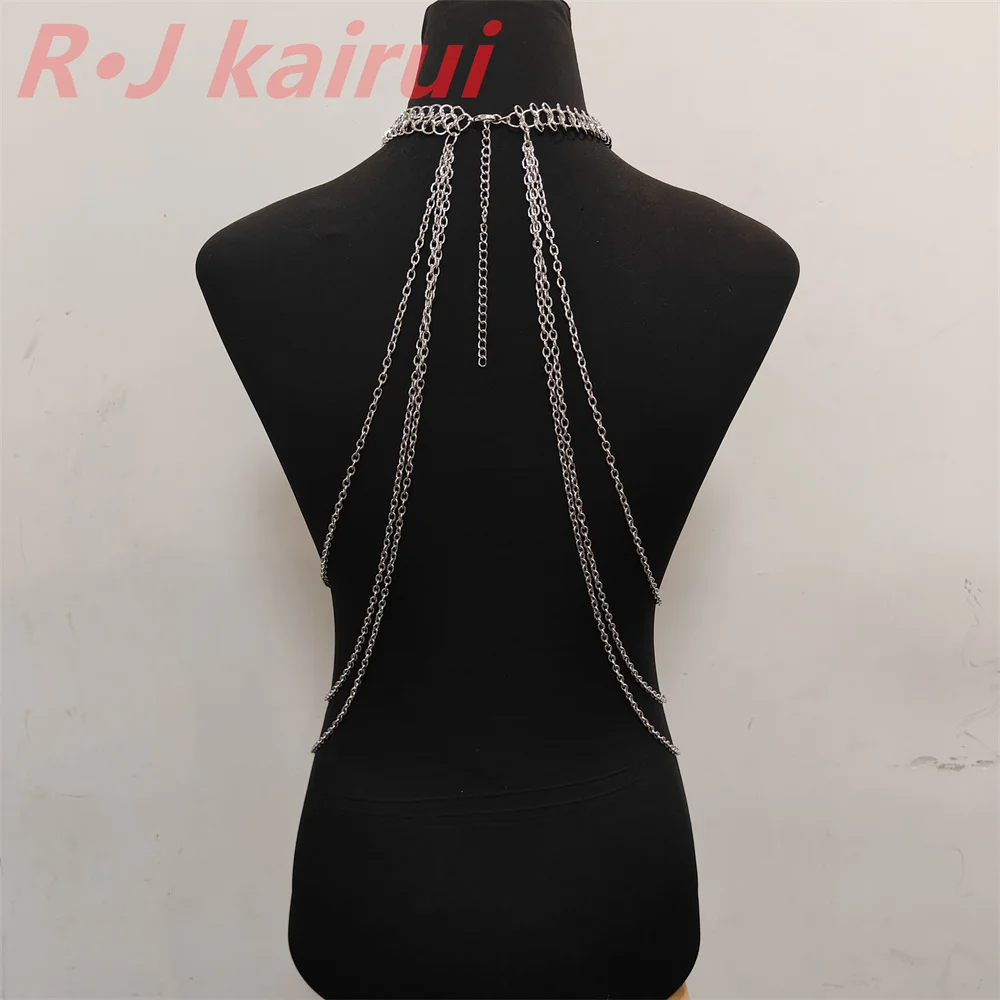 New Fashion Mermaid Silver Fish Scales Necklace Layers Chainmail Dragon Scale Jewelry 5 Colors