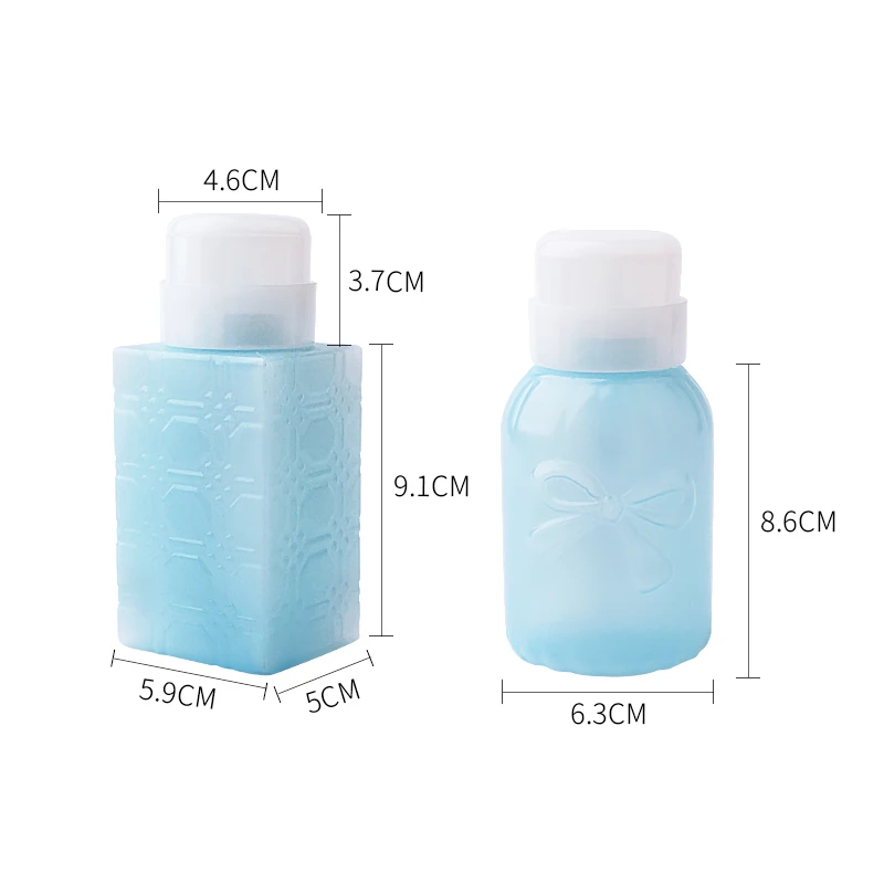 200ml Nail Press Bottle Liquid Acetone Gel Polish Holder Portable Acrylic Gel Polish Cleaner Remover Pump Dispenser