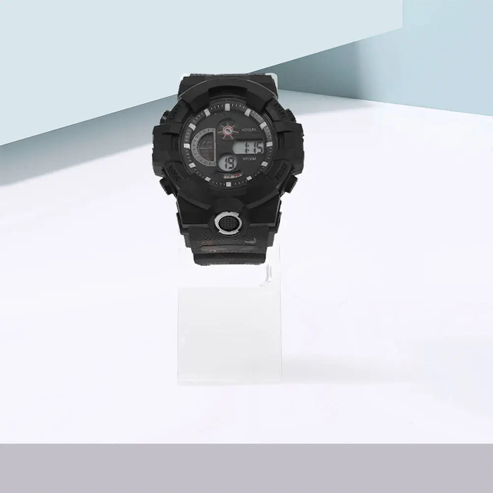 

Подставка для часов, 50 шт., прозрачная L-образная пластиковая подставка для хранения наручных часов и ювелирных изделий, прозрачная витрина-органайзер