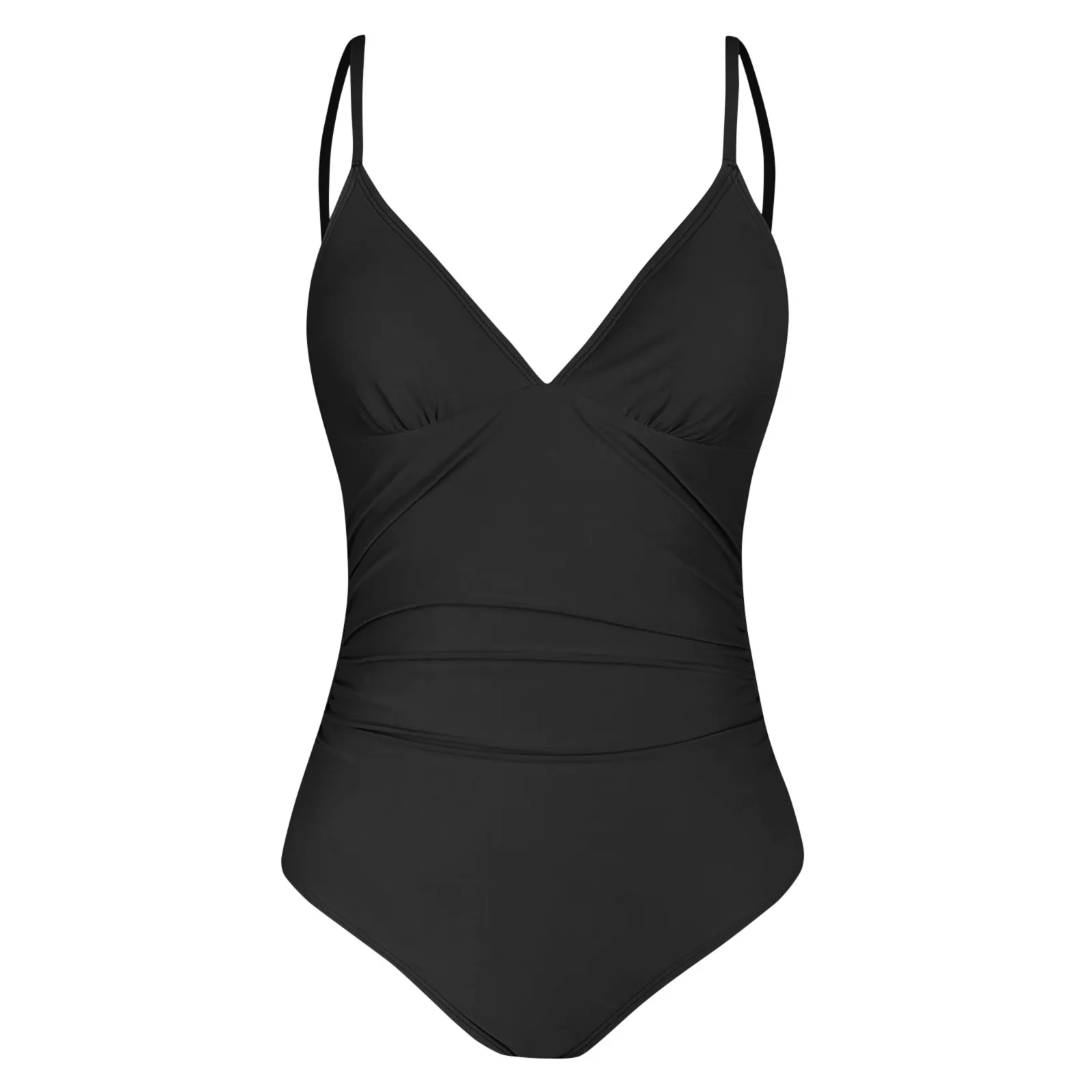 One Piece Swimwear Women Vintage Monokini Ruched Swimsuit Push Up Bathing Suit Sexy Athletic Training Pool High Waist Bodysuit