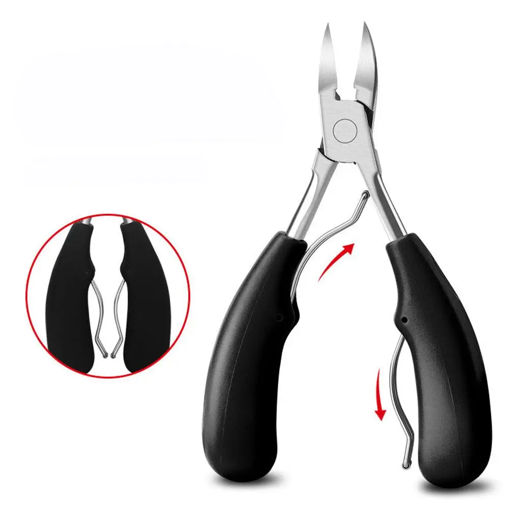 Poignée en caoutchouc Nail Art soin des ongles coupe-bord outil de manucure tondeuse callosités rasoirs ongles cuticules pinces coupe-ongles ciseaux