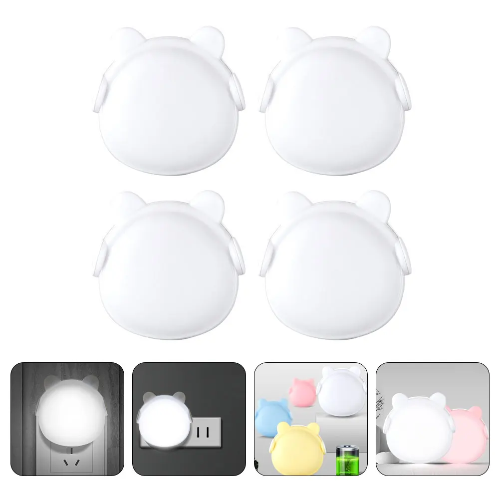 

4 Pcs Light Control LED Bedside Lamp Plug in Night Light Non dazzling Eye caring Bedroom Living Corridor Smart Sleep Lighting