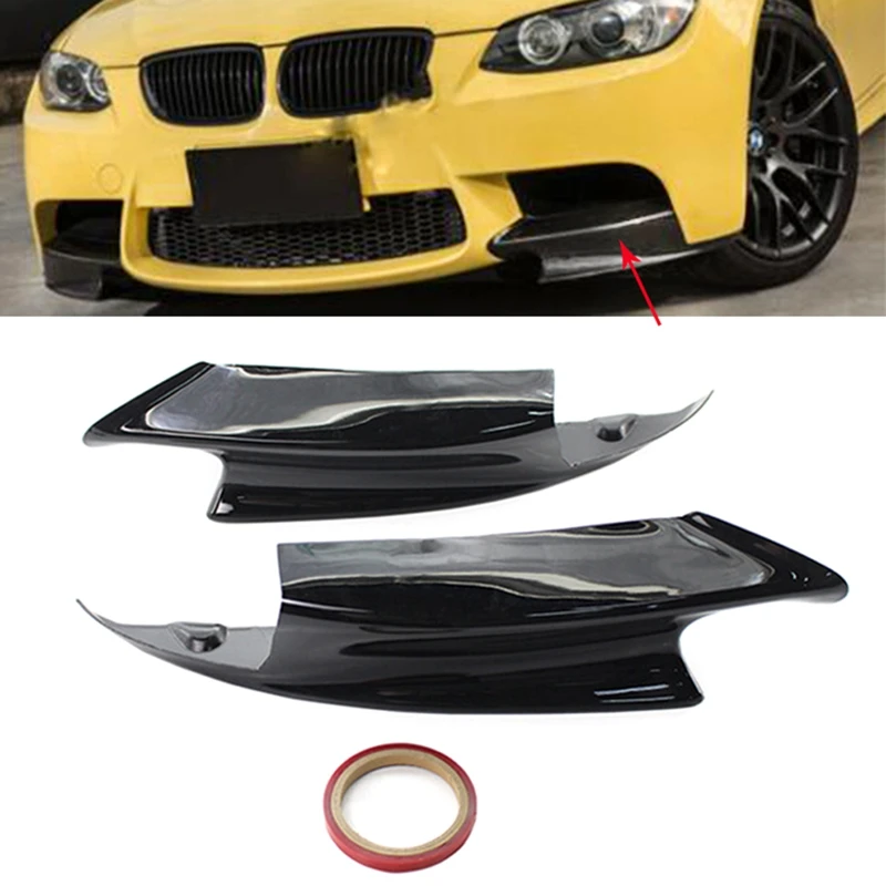 

1 Pair Car Front Left & Right Lower Bumper Splitter Lip Gloss Car Accessories Black ABS For BMW E90 E92 E93 M3 Cabrio 2008-2014