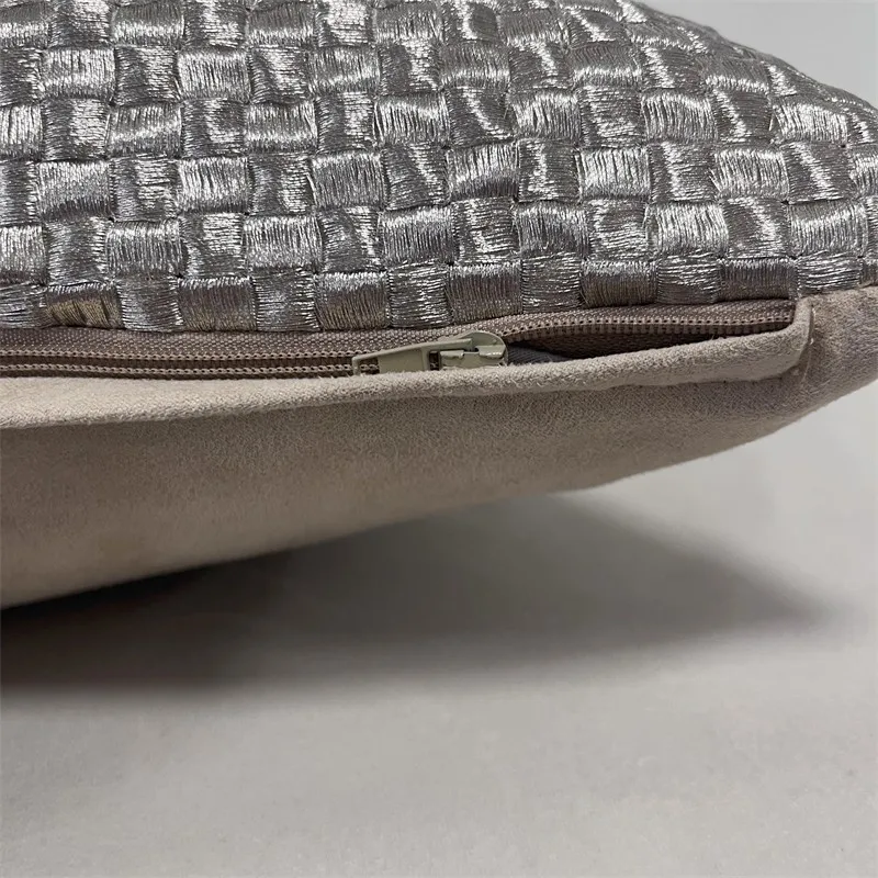 Lurex Embroidery Decorative Cushion Case High Quality Gold Silver Pillow Cover