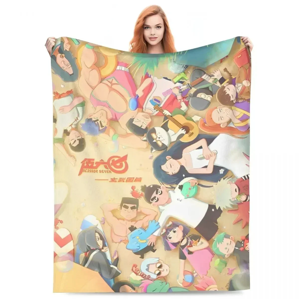 

Scissor Seven Coral Fleece Plush Throw Blankets Action Manga Cartoon Blanket for Sofa Travel Super Warm Quilt