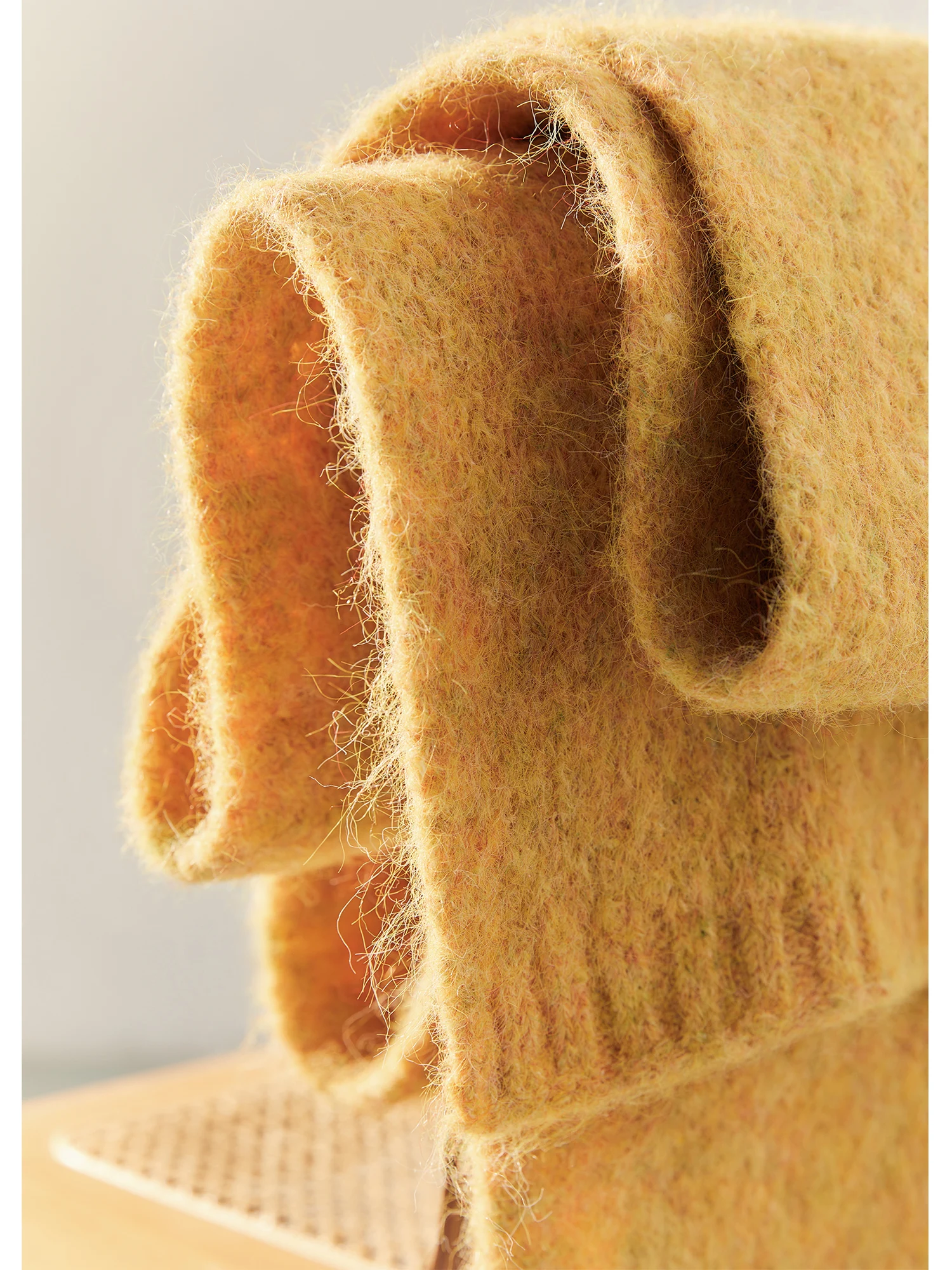 FSLE تنوعا الكورية نمط لون نقي الشتاء وشاح من الصوف شريط حول ياقة الملابس النساء 2025 جديد الصلبة الحلو Ins شيك بسيط لينة