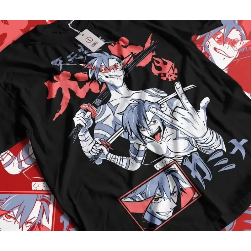 Tengen Toppa Gurren Lagann Shirt Vintage Washed Unisex Oversized Anime Streetwear Soft Cotton Short Sleeve Tee Gift Clothing Top