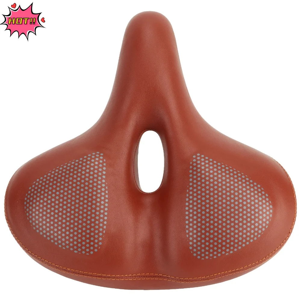 

Waterproof Bike Seat 260 X 260mm Soft Bike Seat Cushion Wide Breathable Hollow Bike Saddle for MTB Road Cruiser Spin Bike