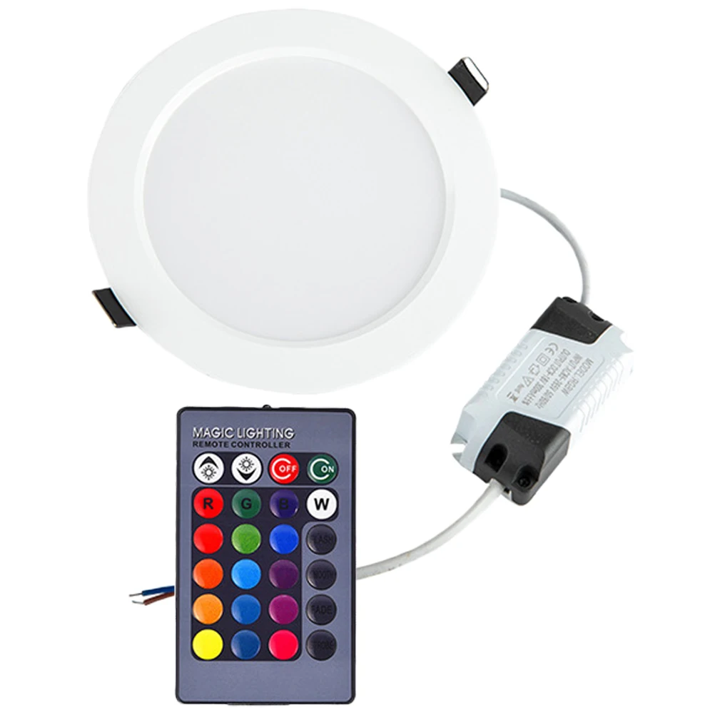 

RGBW 9W Dimming Downlight LED Ceiling Lights Flush Mount Lamps Modern Living Room Kitchen Bedroom Remote Control