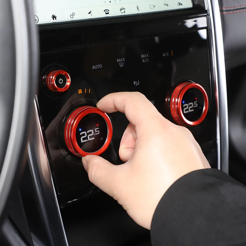 

For Land Rover Discovery Sport 2020-25 Car Central Control Air Conditioner Volume Knob Cover Ring Trim Interior Car Accessories