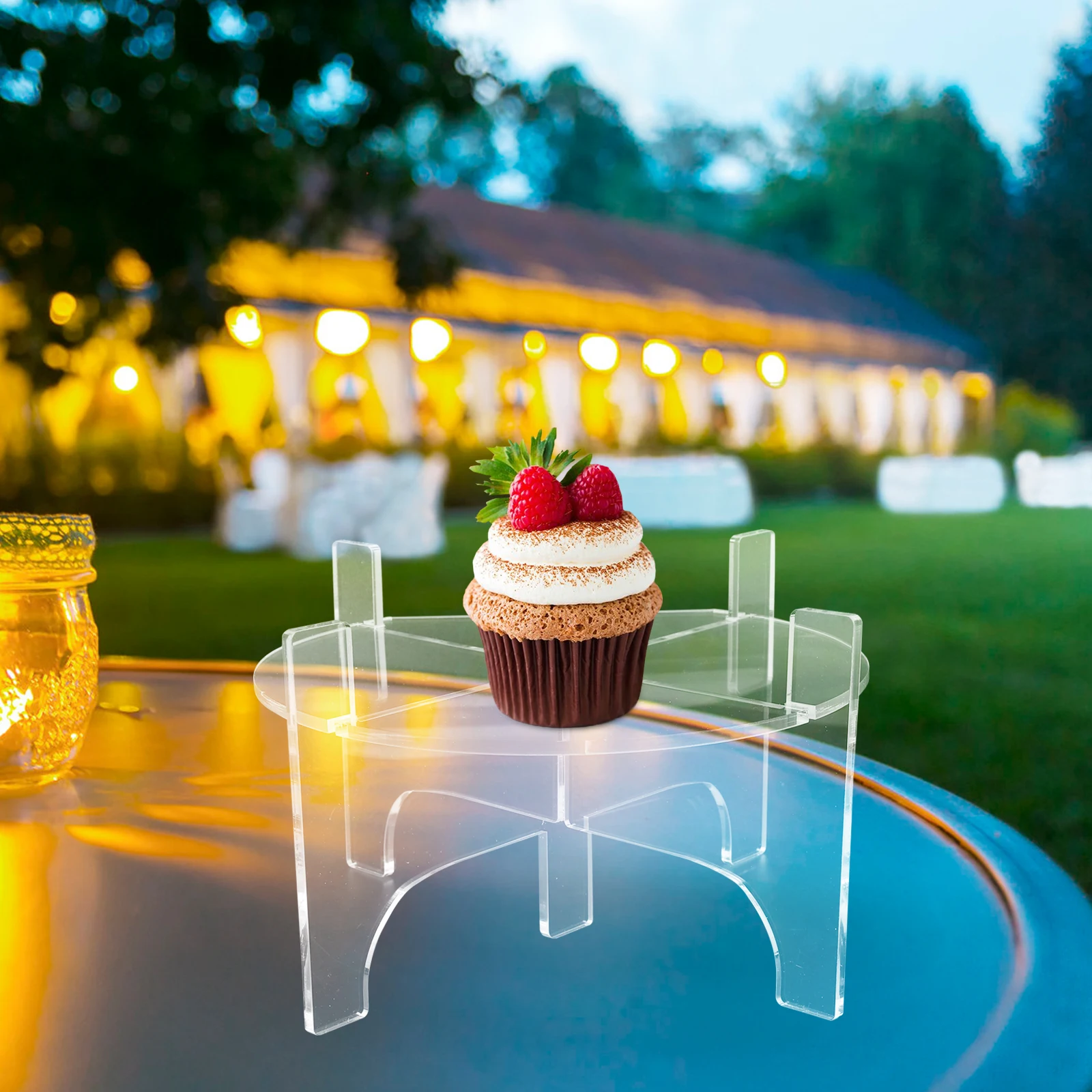 

Transparent Acrylic Cake Stand Juice Beverage Dispenser Multi-Purpose Dessert Display for Drinks Cupcakes Pastries Appetizers