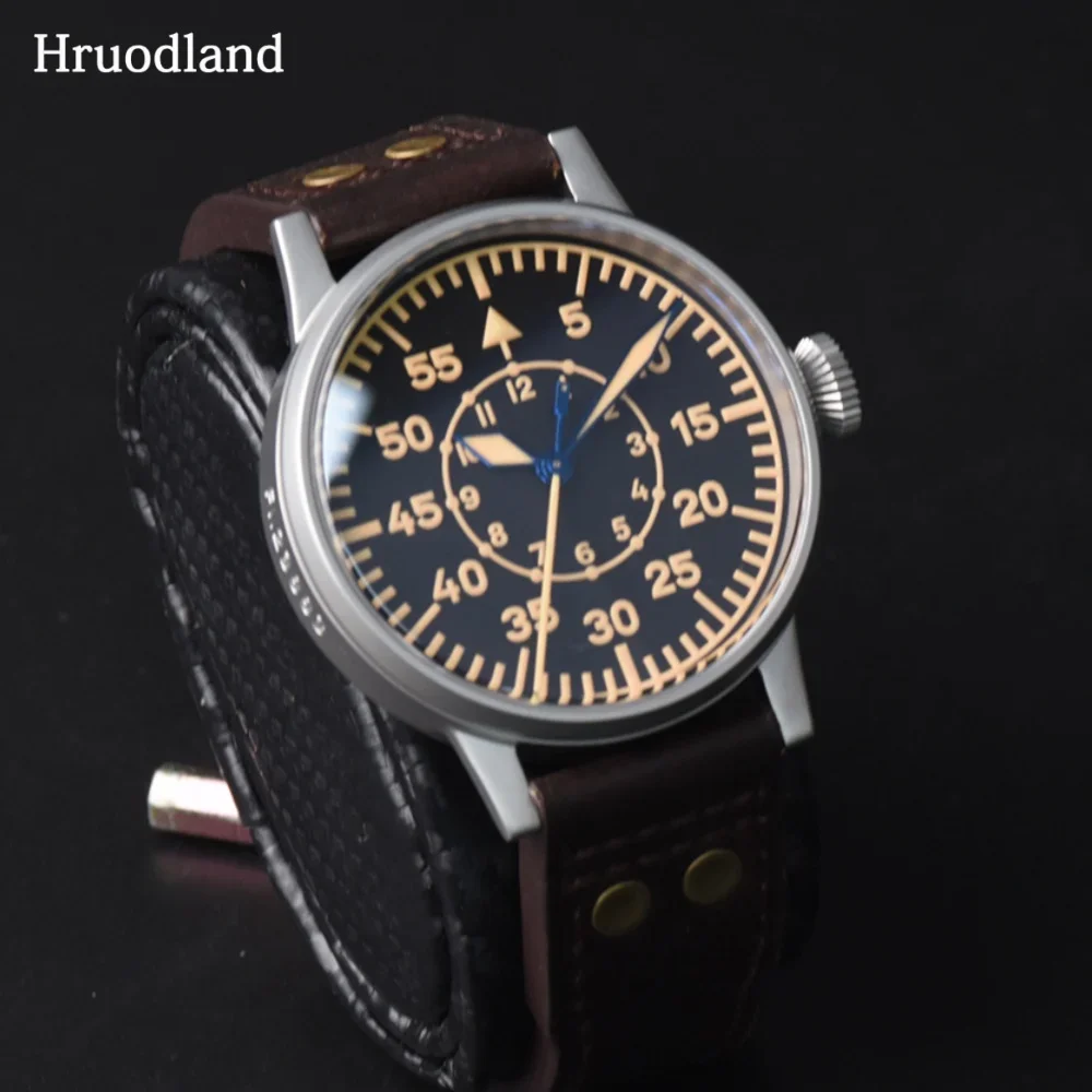 Hruodland 2025 Neue Männer Mechanische Uhr PT5000 F013 Retro 42mm Leuchtende Wasserdichte 100 m Sport Saphirglas reloj hombre