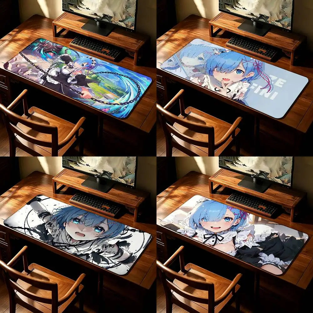 Kawaii R-Rem Classic Mouse Pad Computer Mat Deskpad Laptop Keyboard Mat Office Large Landscape Mousepad