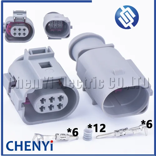 Válvula EGR automotriz impermeable, Conector de enchufe automático, 6 pines, 1,5mm, 1J0973713G, 1J0, 973, 713G, 4212, 1200, 42121200, 4G0973813B