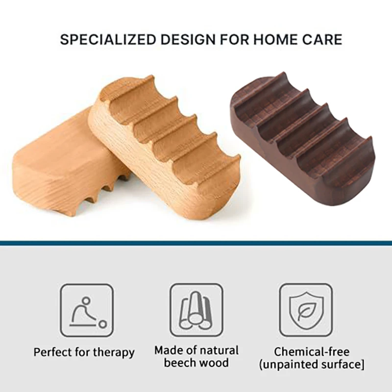 Wood Therapy Massage Tools Push Back Shoulder And Neck Rolling Tendon Massage Stick Cellulite Remover Body Shaping Massage