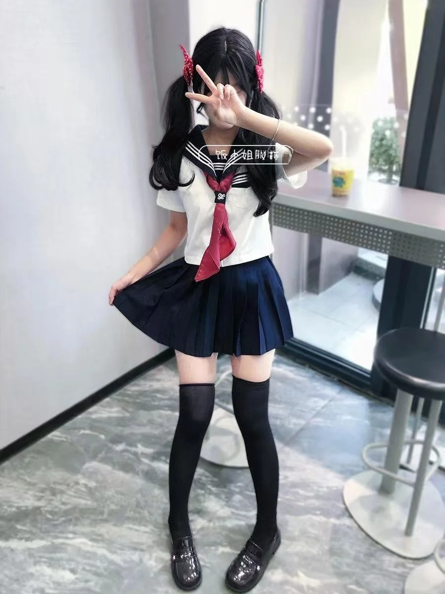 

Оригинальный дизайн School orm Set ort Sve Basic Sle Cute Girl College Sle JK orm Юбка Комплект Полиэстер Матен...