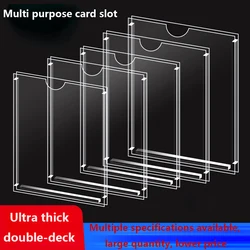 2 A4 A5 A6 acrylic card slot wall mounted sign racks made of transparent plastic, suitable for offices, homes, shops, and restau