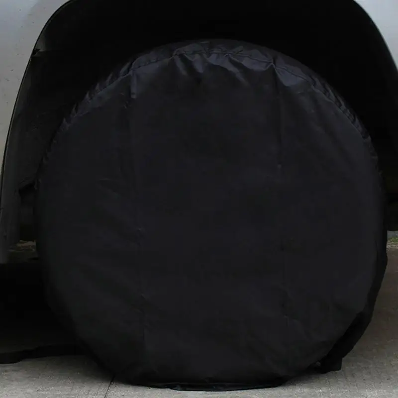 غطاء الإطارات 4X أغطية العجلات لإطارات المقطورة أكسفورد النسيج صيانة المركبات عجلة الحرس لشاحنة قافلة RV ساحة الطريق #4