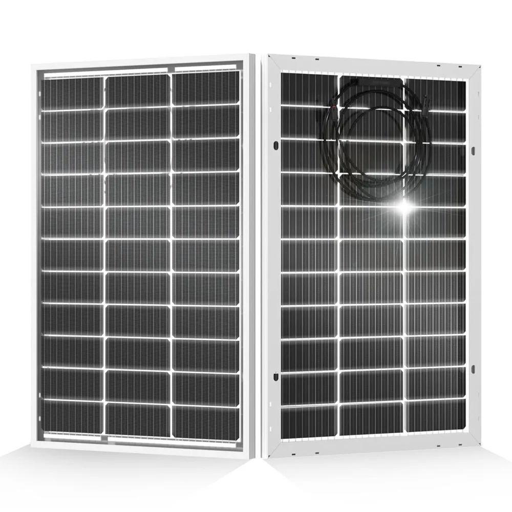 200 Watt Bifacial Solar Panel 2pcs 100 Watt 12 Volt Monocrystalline Solar Panel Module Off Grid PV Power, Solar Panel