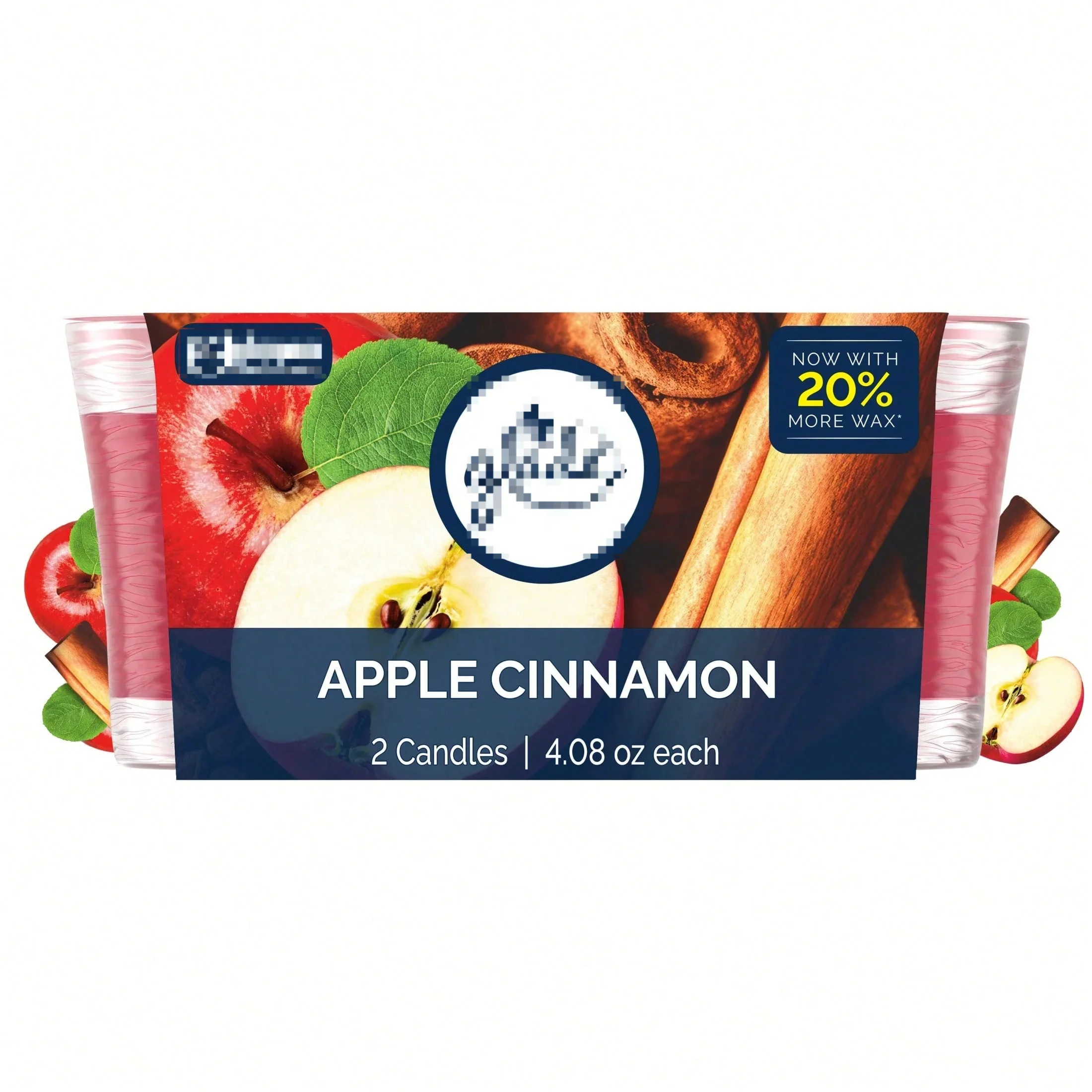 2 Count Single Wick Jar Scented Candles Apple Cinnamon 8.16Oz Long Lasting Aroma Candle Fall Home Decor Thanksgiving Holiday Gift view 2