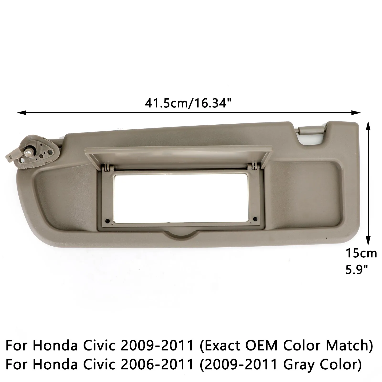 Areyourshop Sun Visor  For Honda Civic 2009-2011 OEM Color Match With Bolts 83280-SNA-A01ZE 83230-SNA-A01ZE Sun Visor