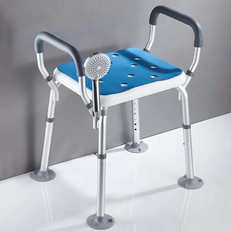 Disability Elderly Bathroom Chair Ultralight Portable Metal Small Stool Toilet Shower Square Taburete Inodoro Bathroom Furniture